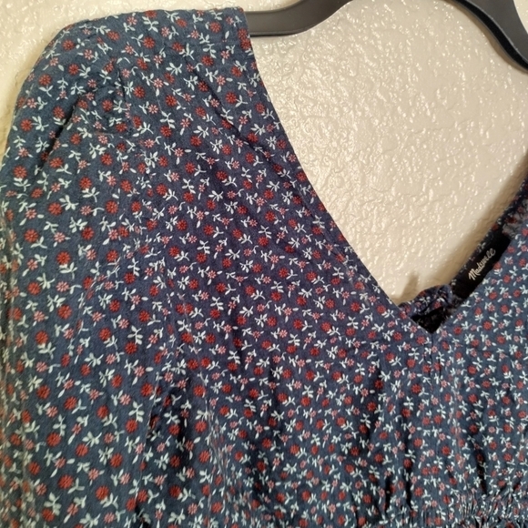 Madewell Tie-Back Peplum Top in Campden Daisies sz Xs - Picture 4 of 10